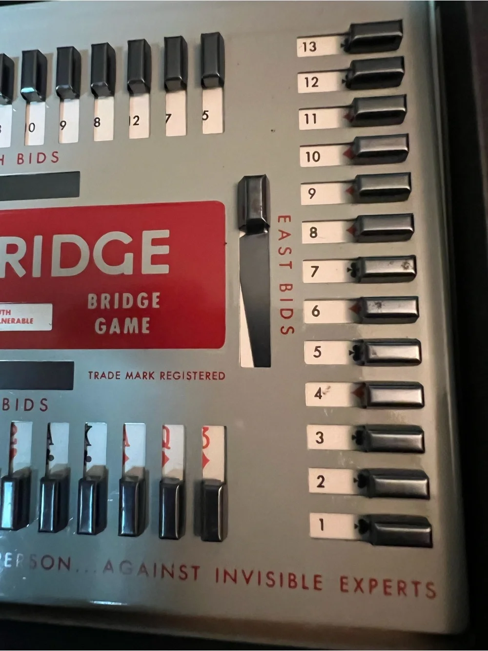 Vintage 1959 Auto Bridge Autobridge Play-Yourself Metal Card Game